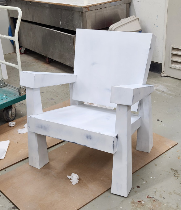 Dream lounge chair, Trial assembly after surfacer