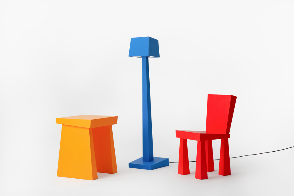 The Dream series: chair, table and lamps together